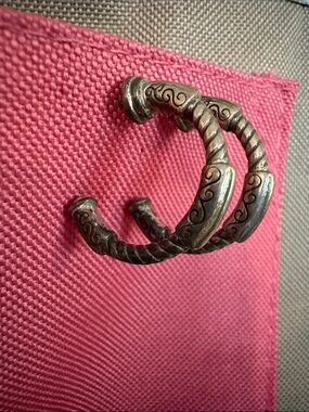 Brighton Silver hooped earrings (tarnished)